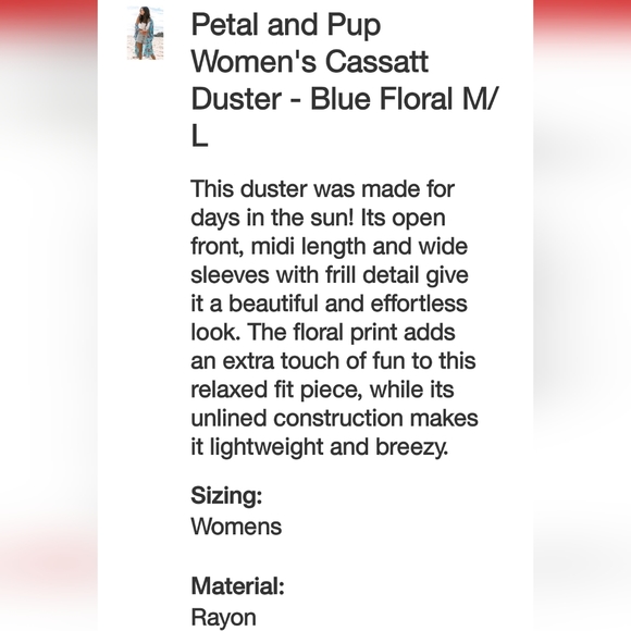 Kimono-blue floral - Picture 7 of 11